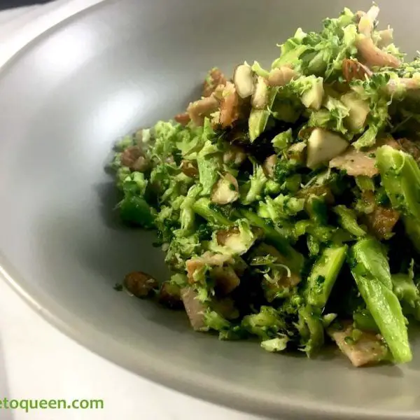 LCHF Keto Warm Bacon Broccoli Salad