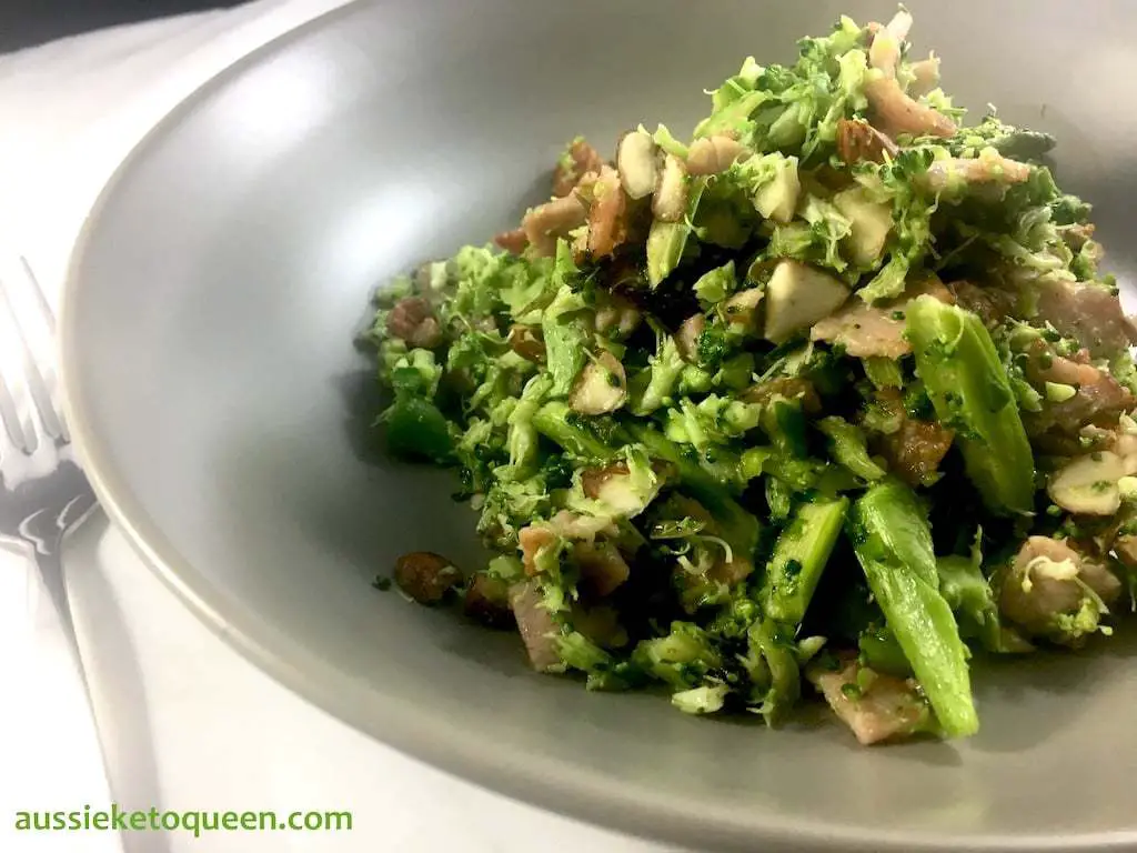 Warm Bacon Keto Broccoli Salad