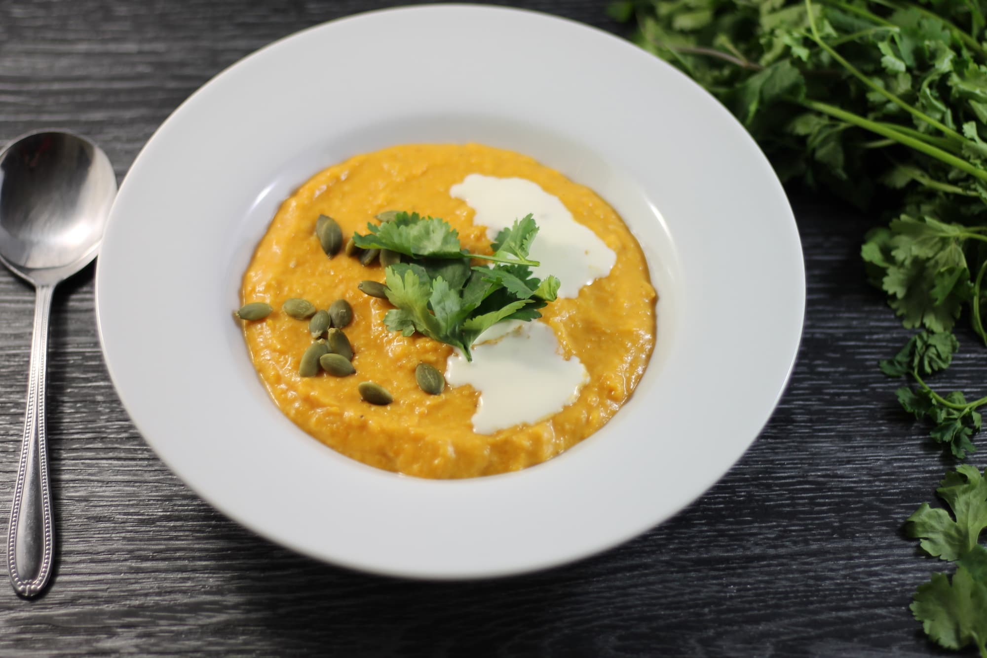 Keto Thai Pumpkin Soup by Aussie Keto Queen Because of the pumpkin and coconut milk, this soup is higher in carbs than most of my keto dishes, but if your macros allow it and you are after some comfort food, this hits the spot!