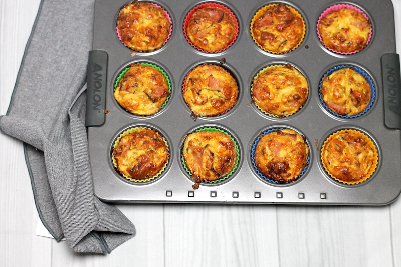 Keto Ham and Zucchini Muffins by Aussie Keto Queen. Simple flavours done well, these are moist little bites perfect for a lunch or snack on the go. Make a batch ahead and freeze for lunches all week or an after work/school snack! 