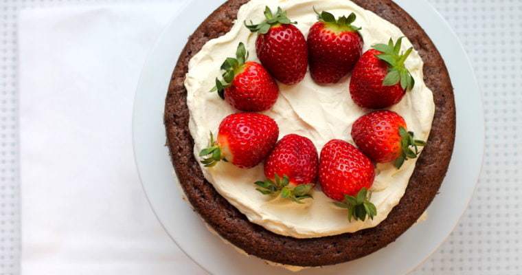 Keto Chocolate Sponge Cake with Strawberries and Cream by Aussie Keto Queen. This cake is a little bit of effort, but well worth it. Perfect to impress your keto or non-keto friends alike! #keto #ketodessert #ketorecipes