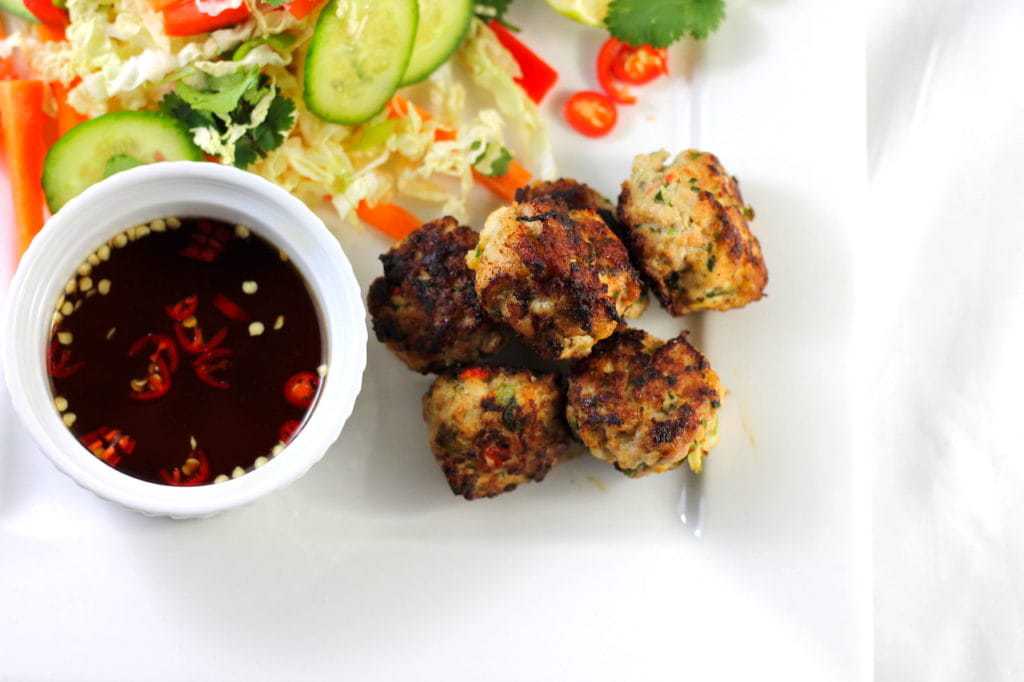 Keto vietnamese chicken, keto chicken balls, keto chicken meatballs, keto vietnamese meatballs, keto vietnamese salad