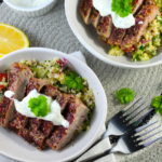 Keto Pork Steak with Zaatar by Aussie Keto Queen. Zaatar is a fantastic middle eastern spice with a base of sumac that goes so well with this tasty recipe for a Keto Pork Steak. These tasty Keto Pork Steaks use Zaatar seasoning to create an interesting Middle Eastern flavour profile. Perfectly served with Keto Tabouleh and minted yoghurt #ketosteak #steaklover #ketodiet #keto