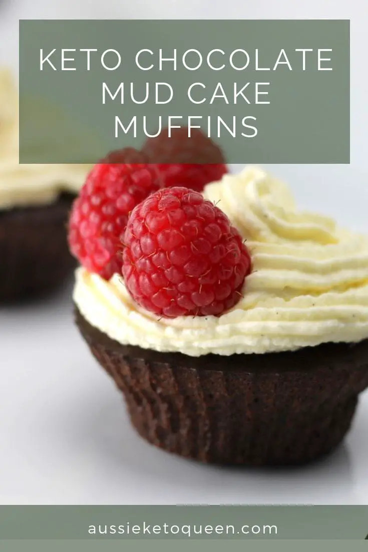 These Keto Chocolate Mud Cake Muffins are delectable rich, luxurious and taste like a real Keto treat. Easy to make too, this one pan keto dessert is quick to whip up! #keto #ketorecipe #ketodessert #ketotreat