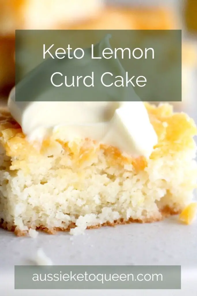Keto Lemon Curd Cake is tangy, luscious and decadent and a great low carb afternoon treat or dessert!