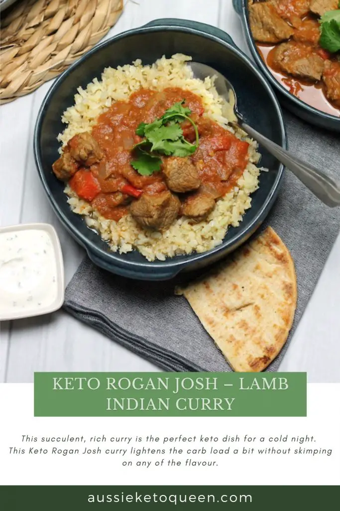 This Keto Rogan Josh curry by Aussie Keto Queen lightens the carb load a bit without skimping on any of the flavour. I think this Keto Rogan Josh is best served with steamed cauliflower rice or just on its own! Keto Curry, Keto Rogan Josh Curry, Keto Indian Curry, Keto Spicy Food, Keto Lamb Rogan Josh