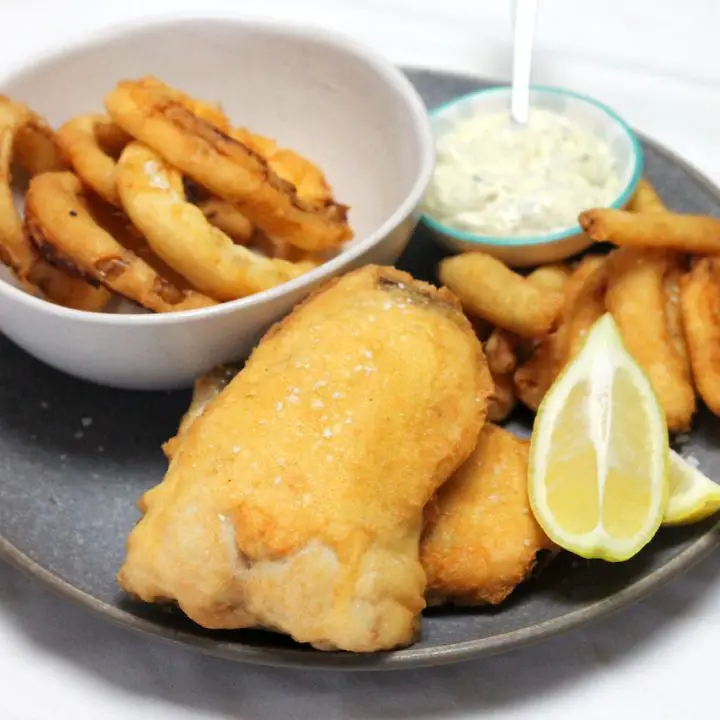 Keto Fish and Chips is real and SO delicious! Forget almond flour crumbs, this fried batter is like the real thing: crispy, flakey and KETO! by Rachel Burke Aussie Keto Queen