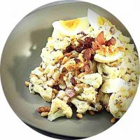 Australian Keto Christmas Recipe Keto Potato Salad with Crispy Bacon