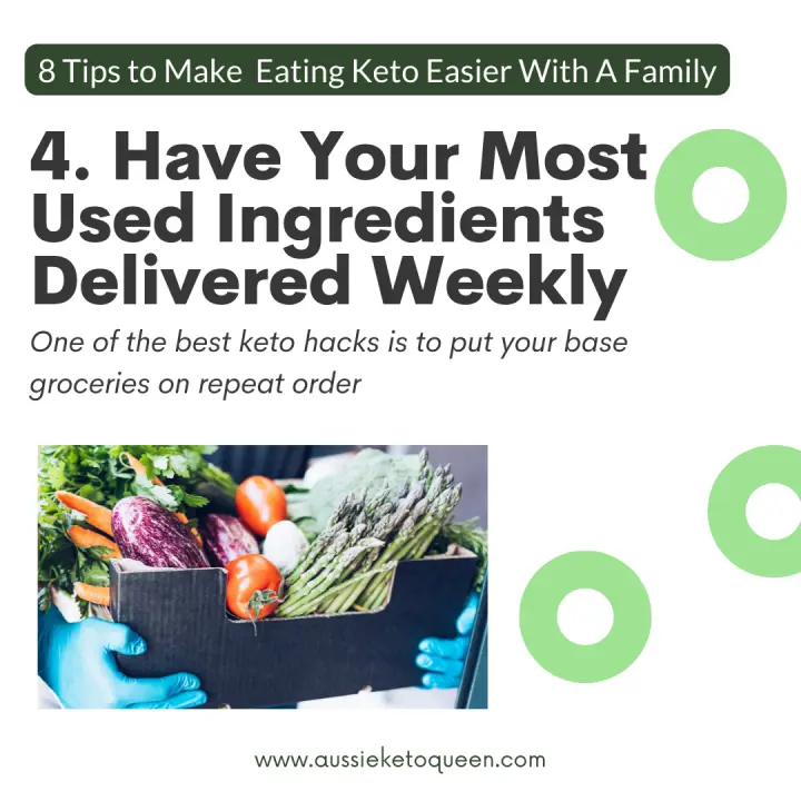 How to Eat Keto With A Family: 8 Tips to Make Eating Keto Easier With A Family - Have Your Most Used Ingredients Delivered Weekly